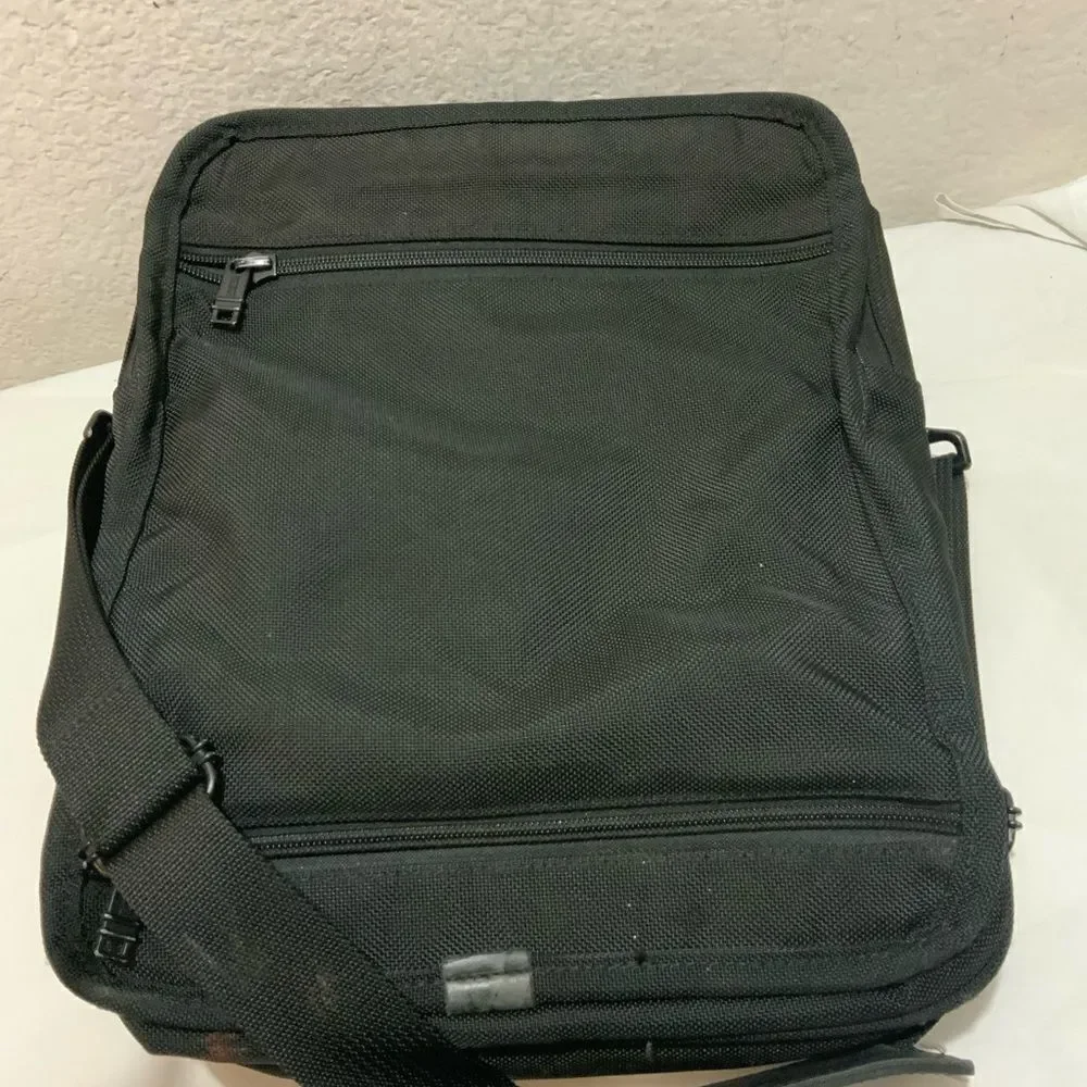 Tumi USA Crossbody Shoulder briefcase Bag  Nylon Black H15x W11”x D 6”